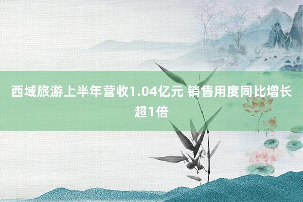 西域旅游上半年营收1.04亿元 销售用度同比增长超1倍