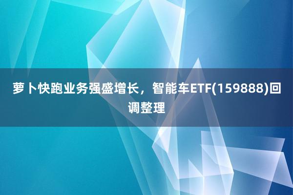 萝卜快跑业务强盛增长，智能车ETF(159888)回调整理