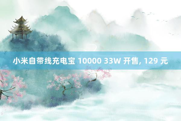 小米自带线充电宝 10000 33W 开售, 129 元