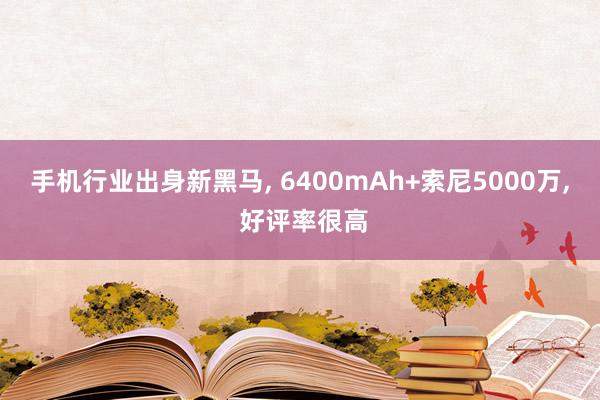 手机行业出身新黑马, 6400mAh+索尼5000万, 好评率很高